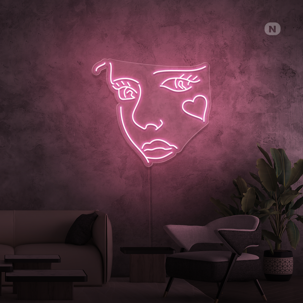 Insegna al neon Volto del Joker