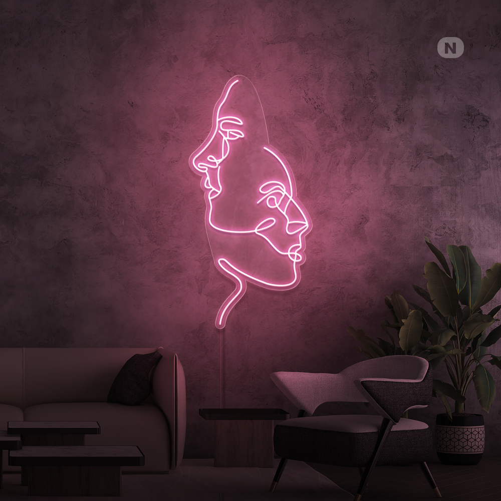 Insegna al neon Volti
