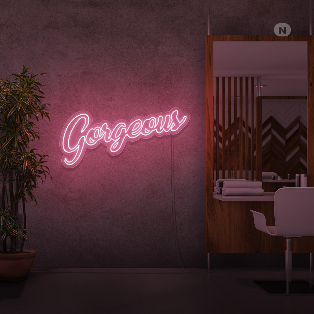 Insegna al neon Gorgeous