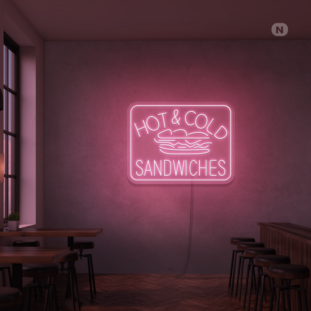 Insegna al neon Hot & Cold Sandwiches