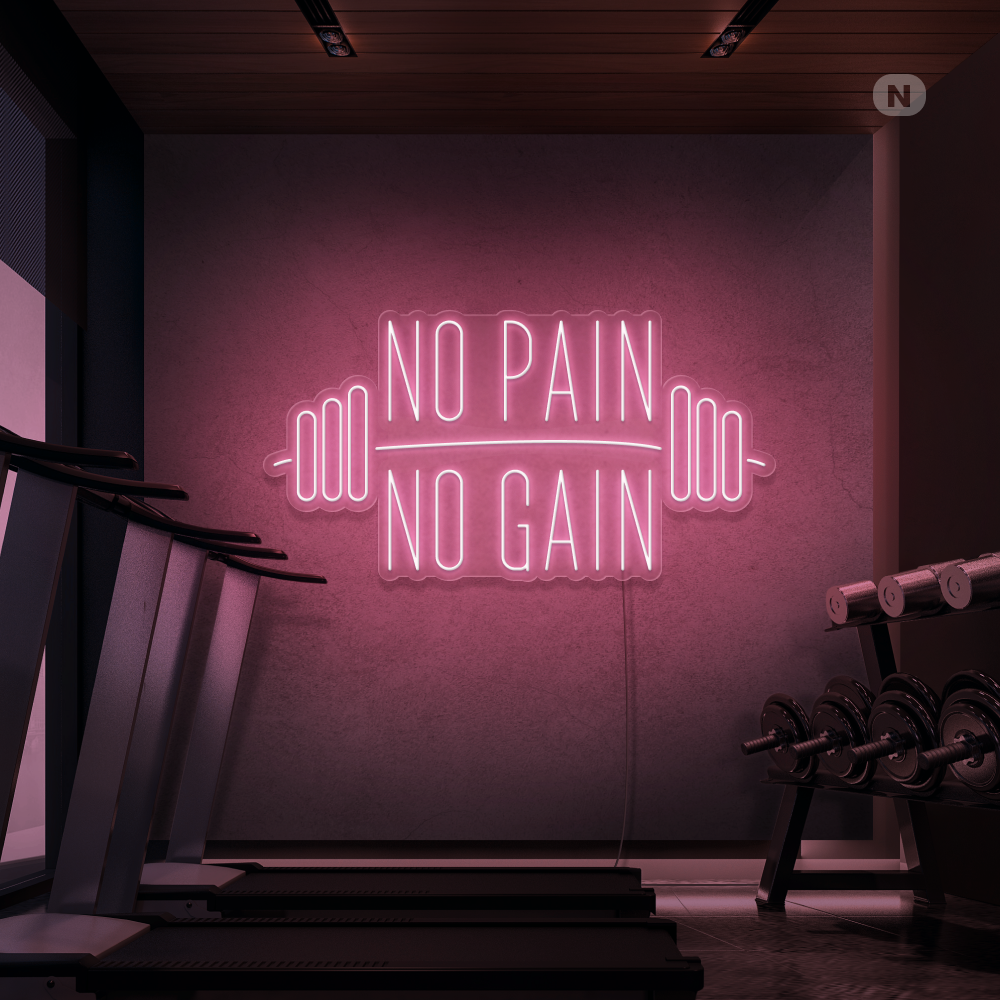 Insegna al neon No Pain No Gain