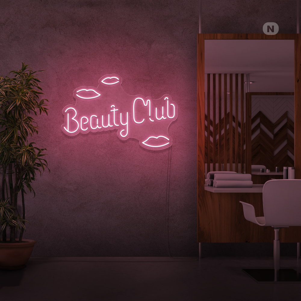 Insegna al neon Beauty Club