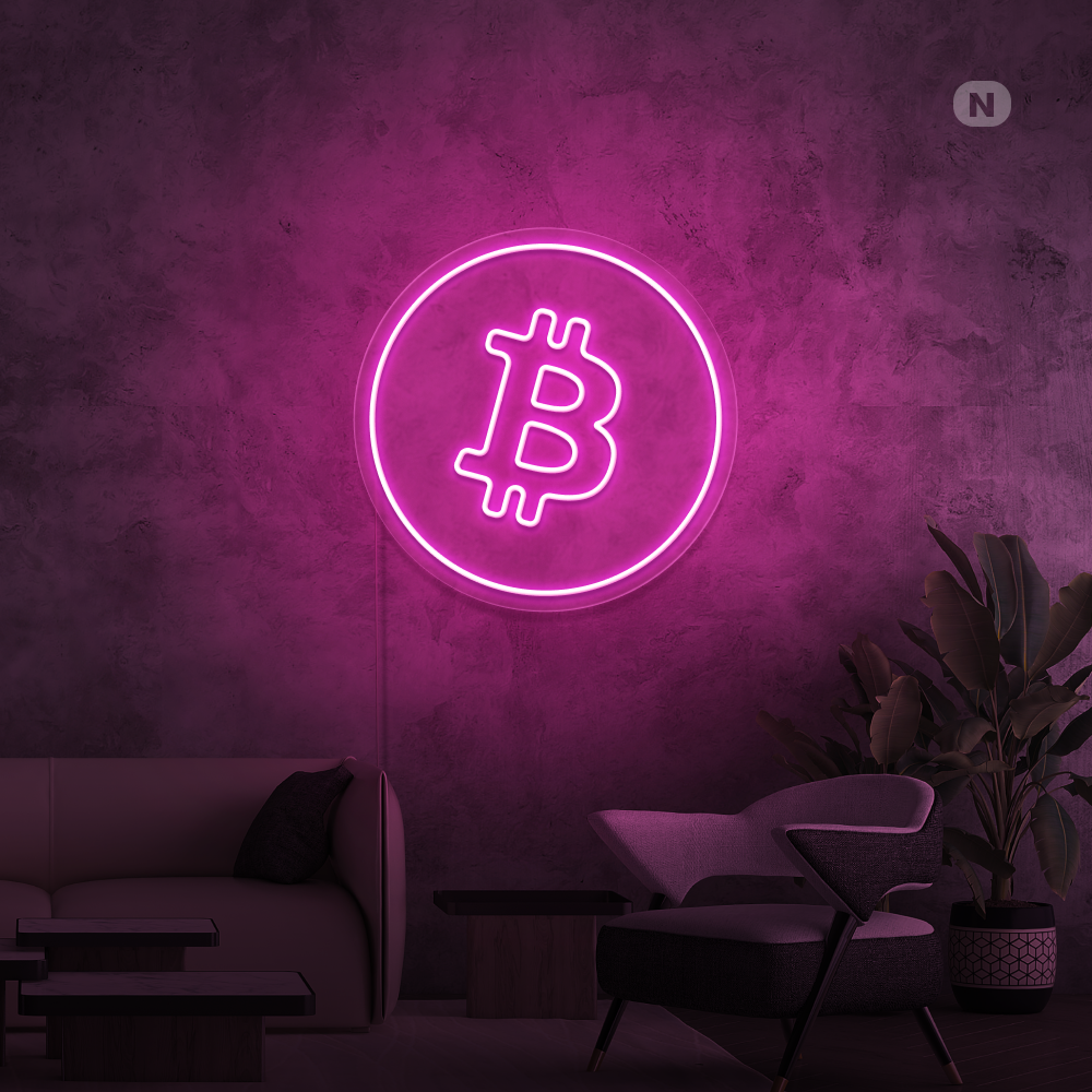 Insegna al neon Bitcoin