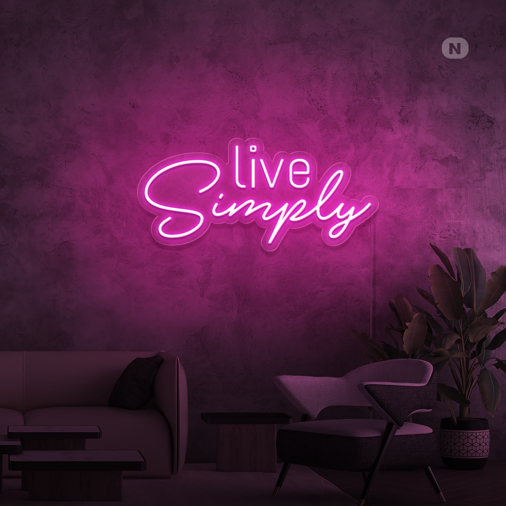 Insegna al neon Live Simply