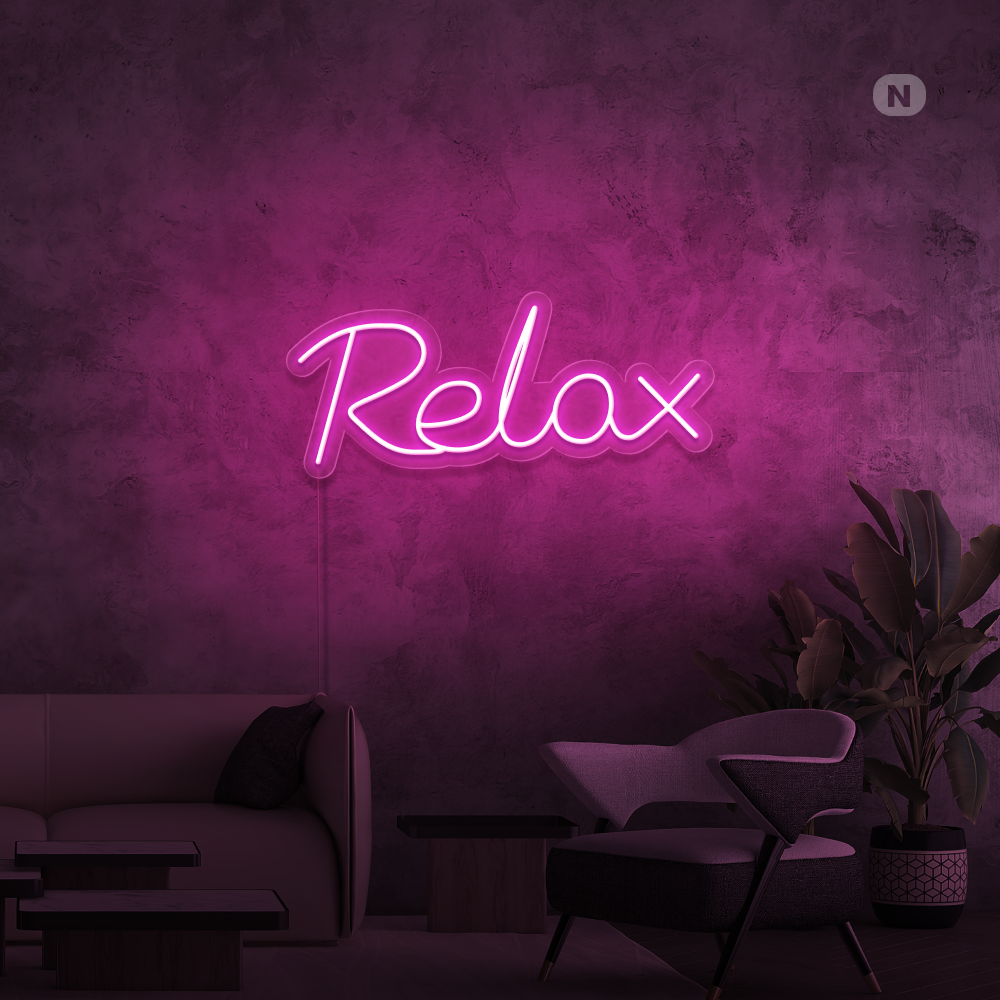 Insegna al neon Relax