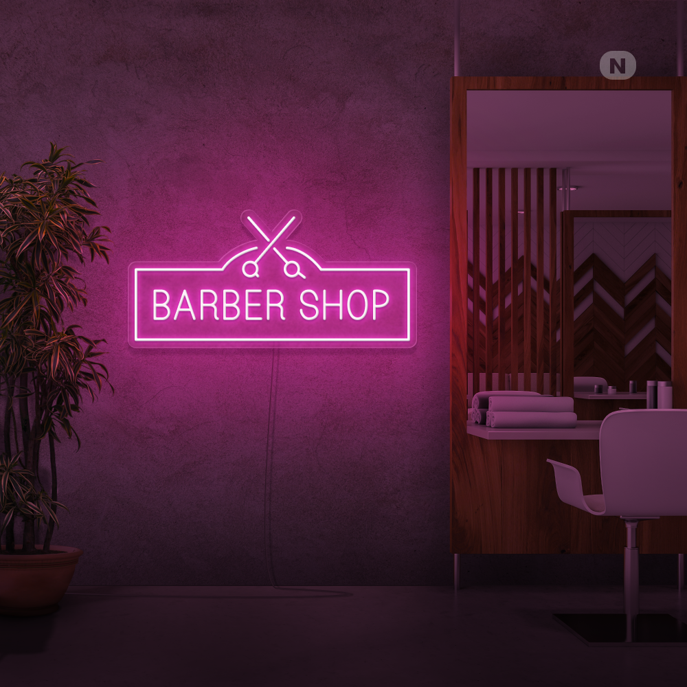 Insegna al neon Barber Shop