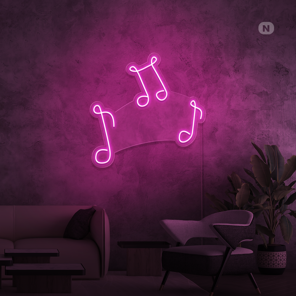 Insegna al neon Note musicali 3