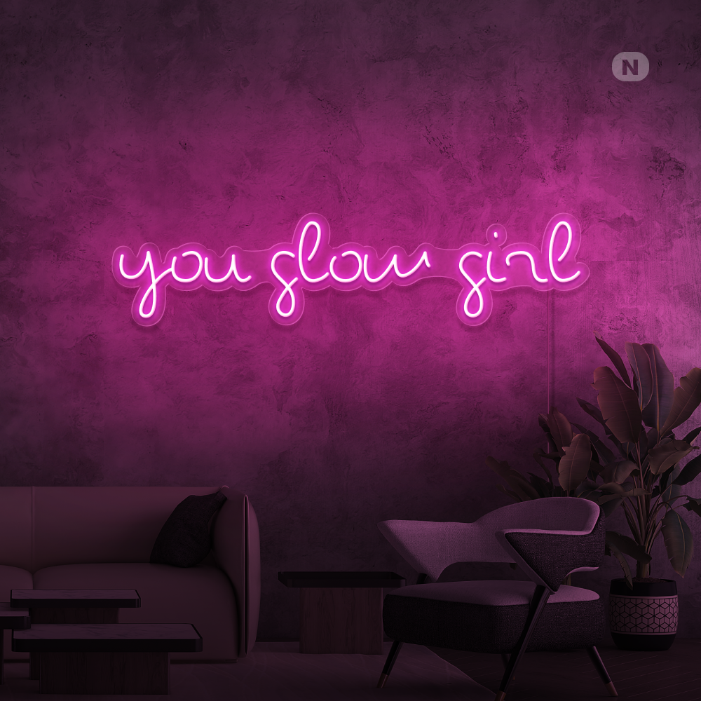 Insegna al neon You Glow Girl