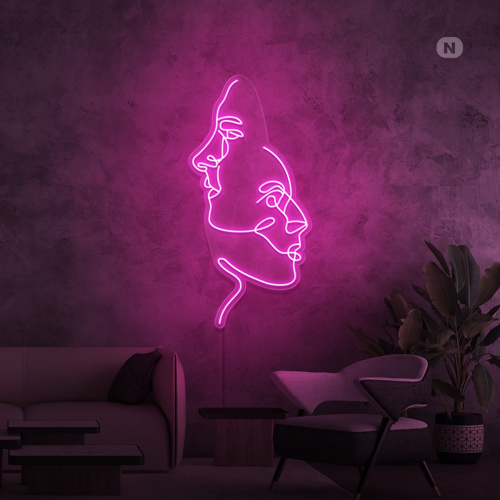 Insegna al neon Volti