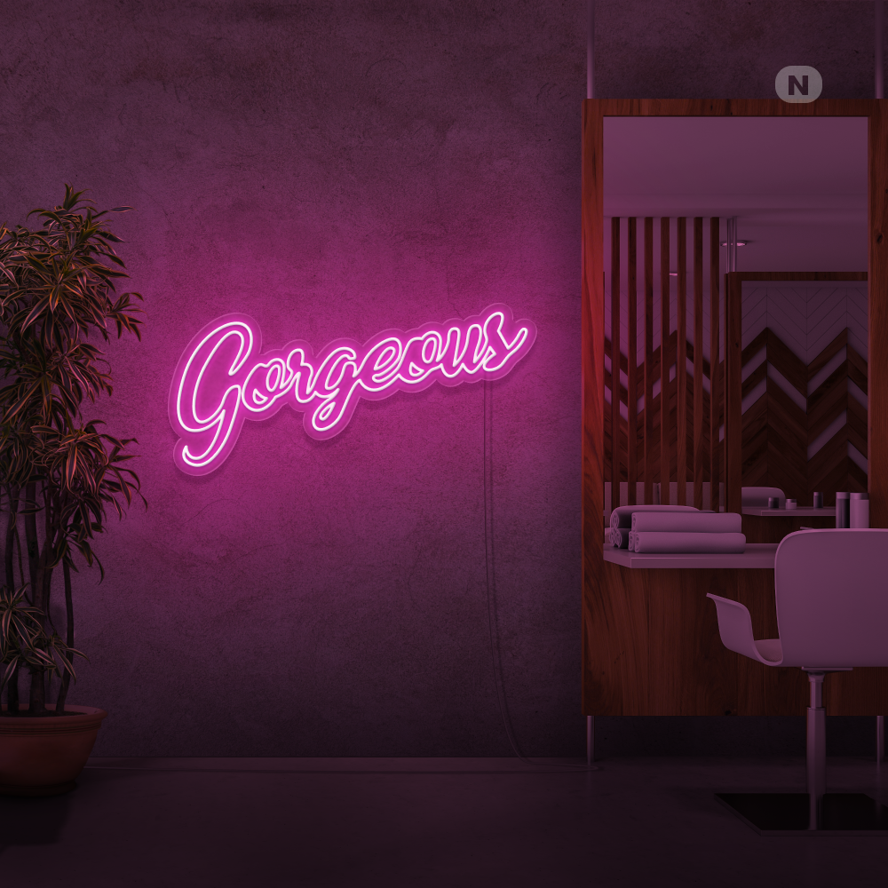 Insegna al neon Gorgeous