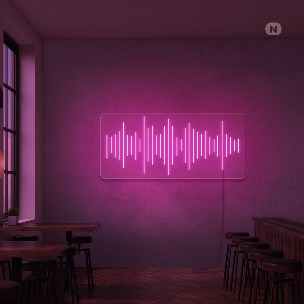 Insegna al neon Bar della musica