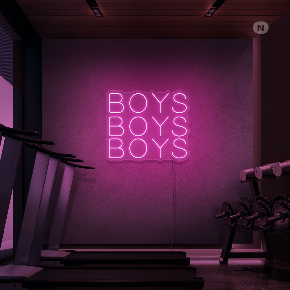 Insegna al neon Boys Boys Boys