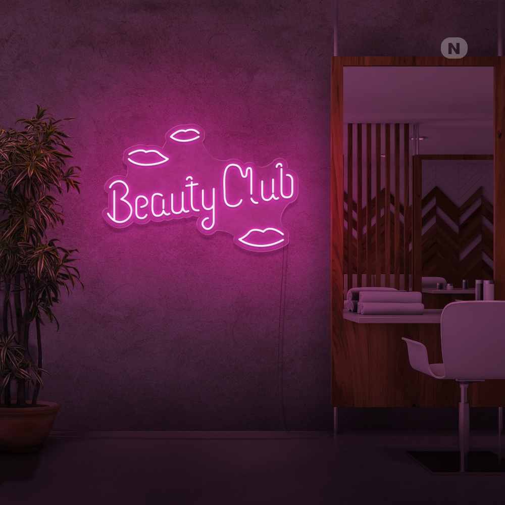 Insegna al neon Beauty Club