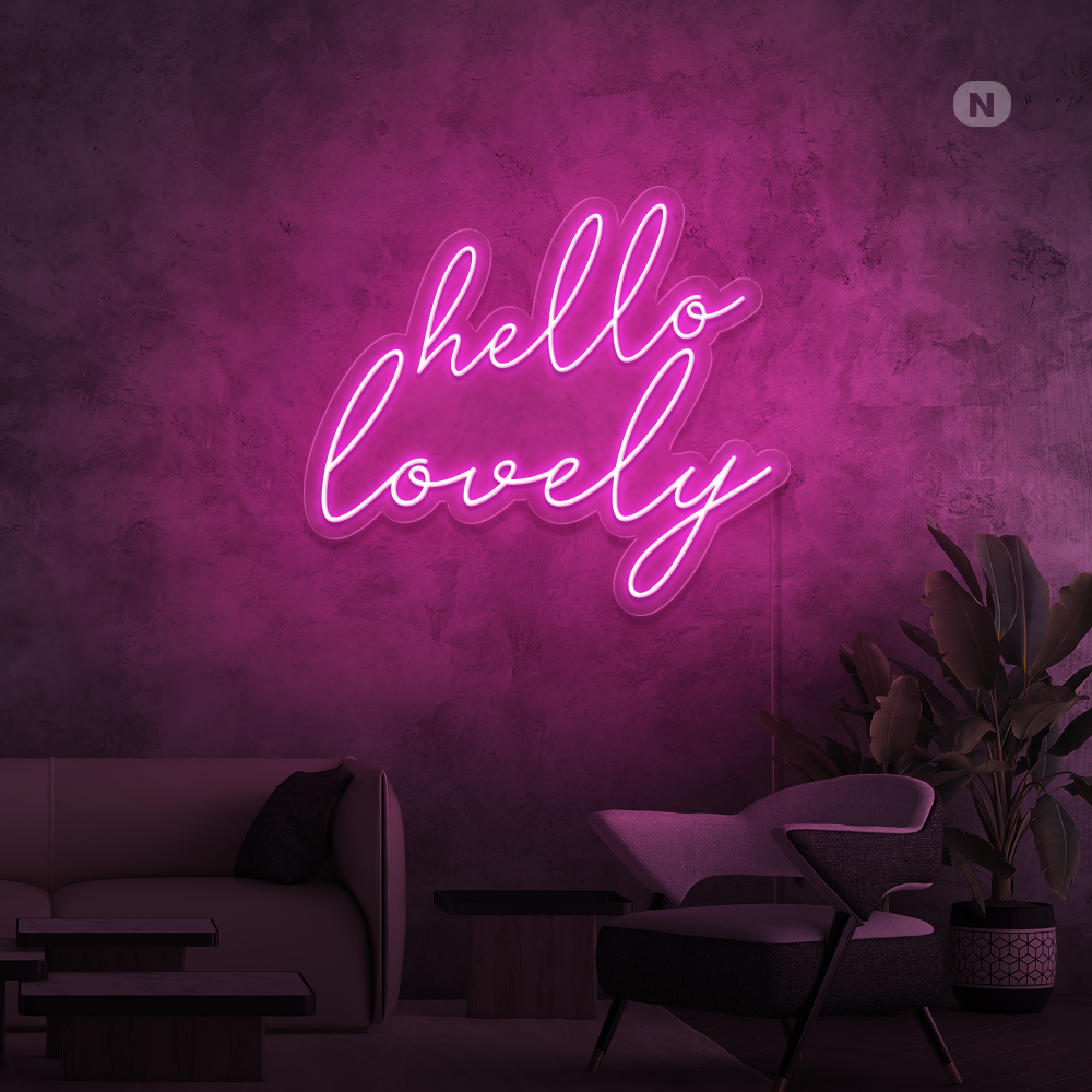Insegna al neon Hello Lovely