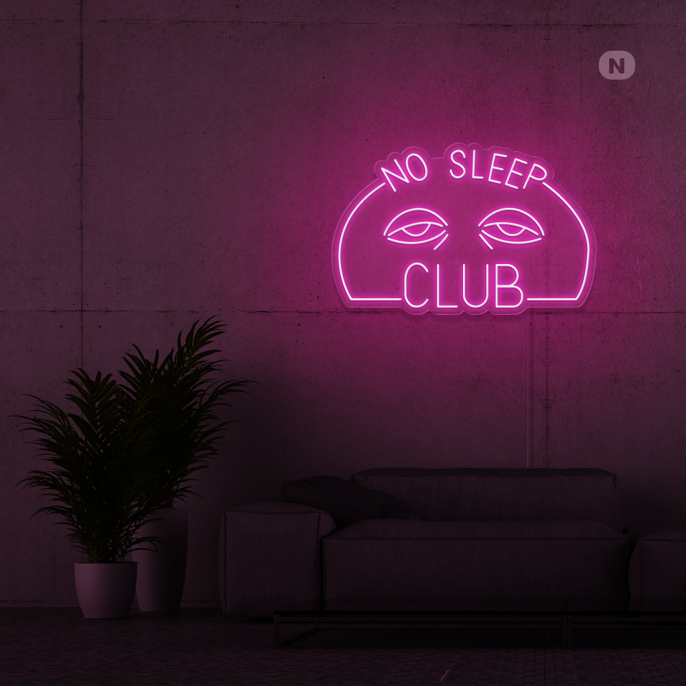 Insegna al neon No Sleep Club