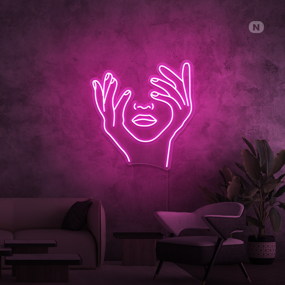 Insegna al neon Volto artistico