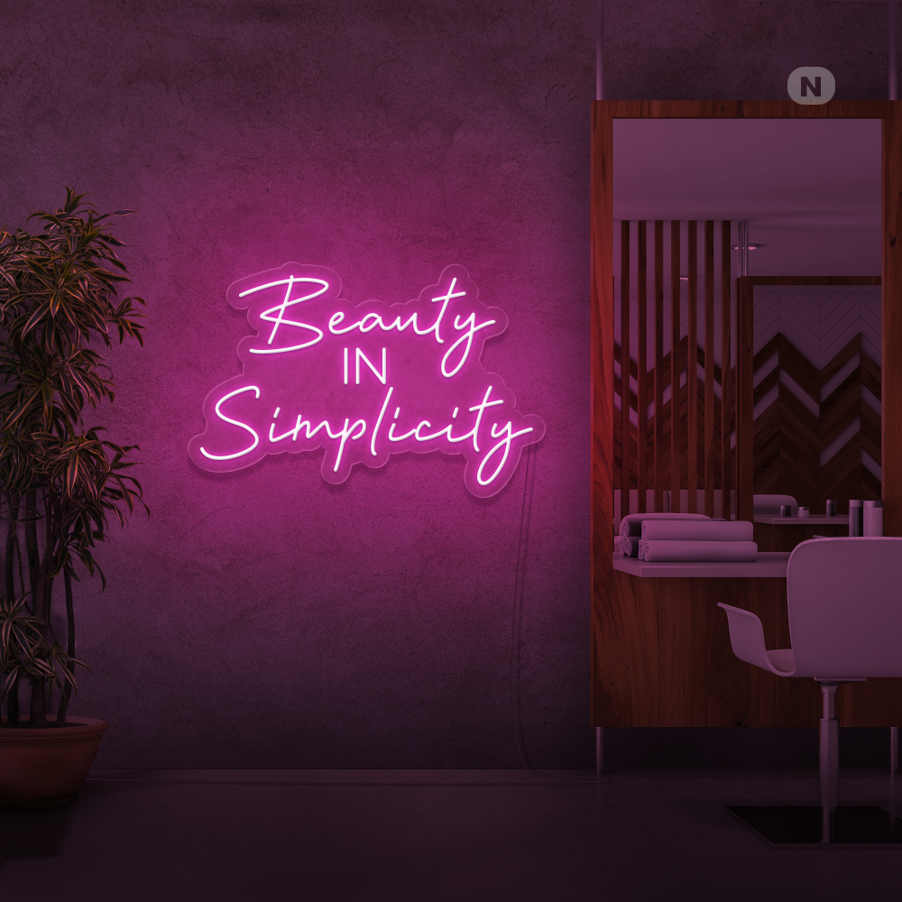 Insegna al neon Beauty in Simplicity