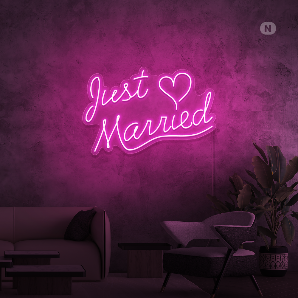 Insegna al neon Just Married