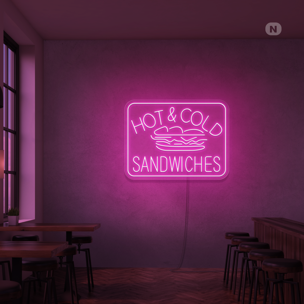 Insegna al neon Hot & Cold Sandwiches
