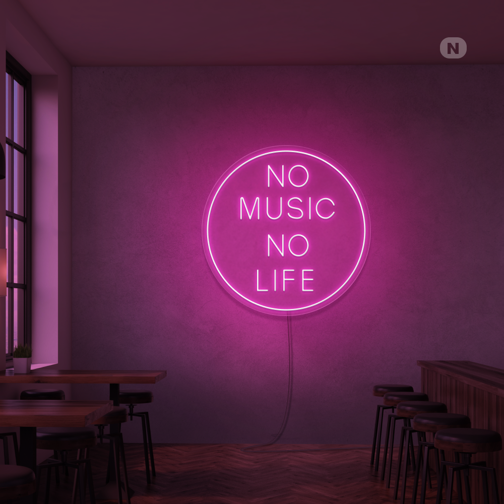Insegna al neon No Music No Life