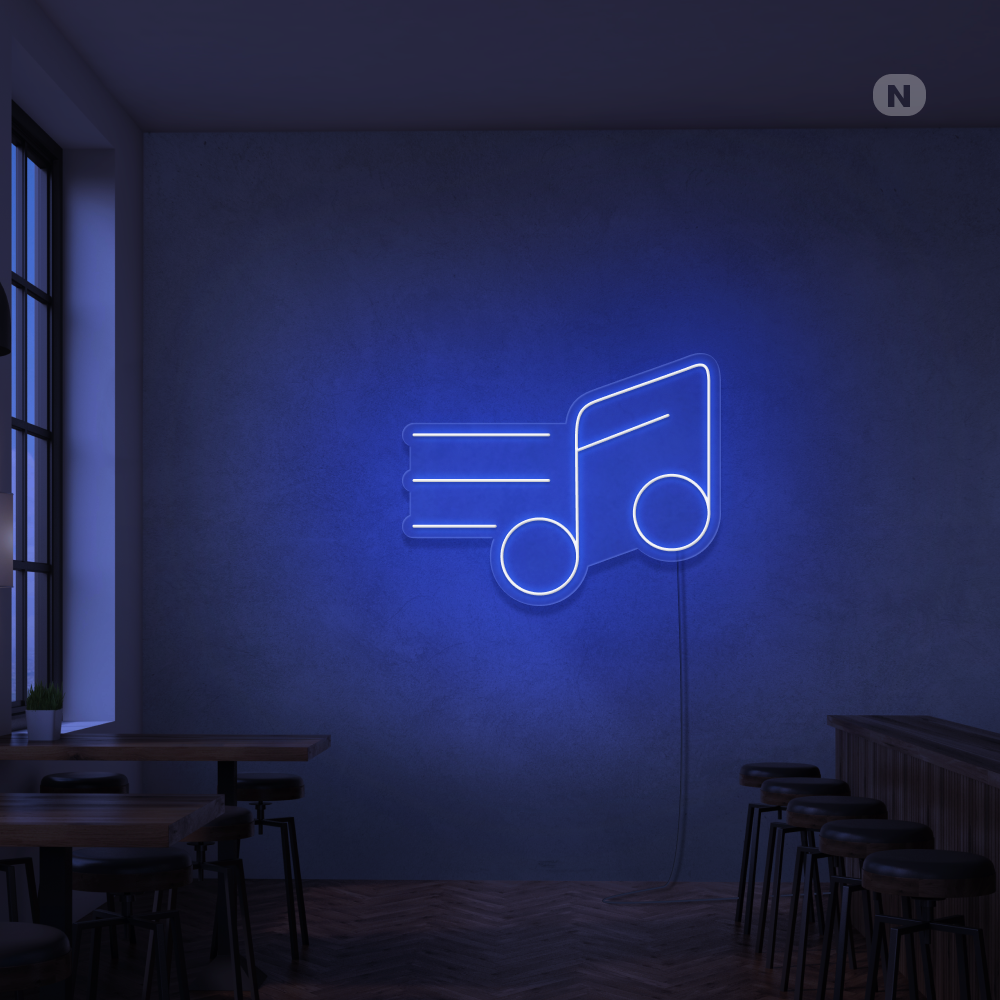 Insegna al neon Nota musicale