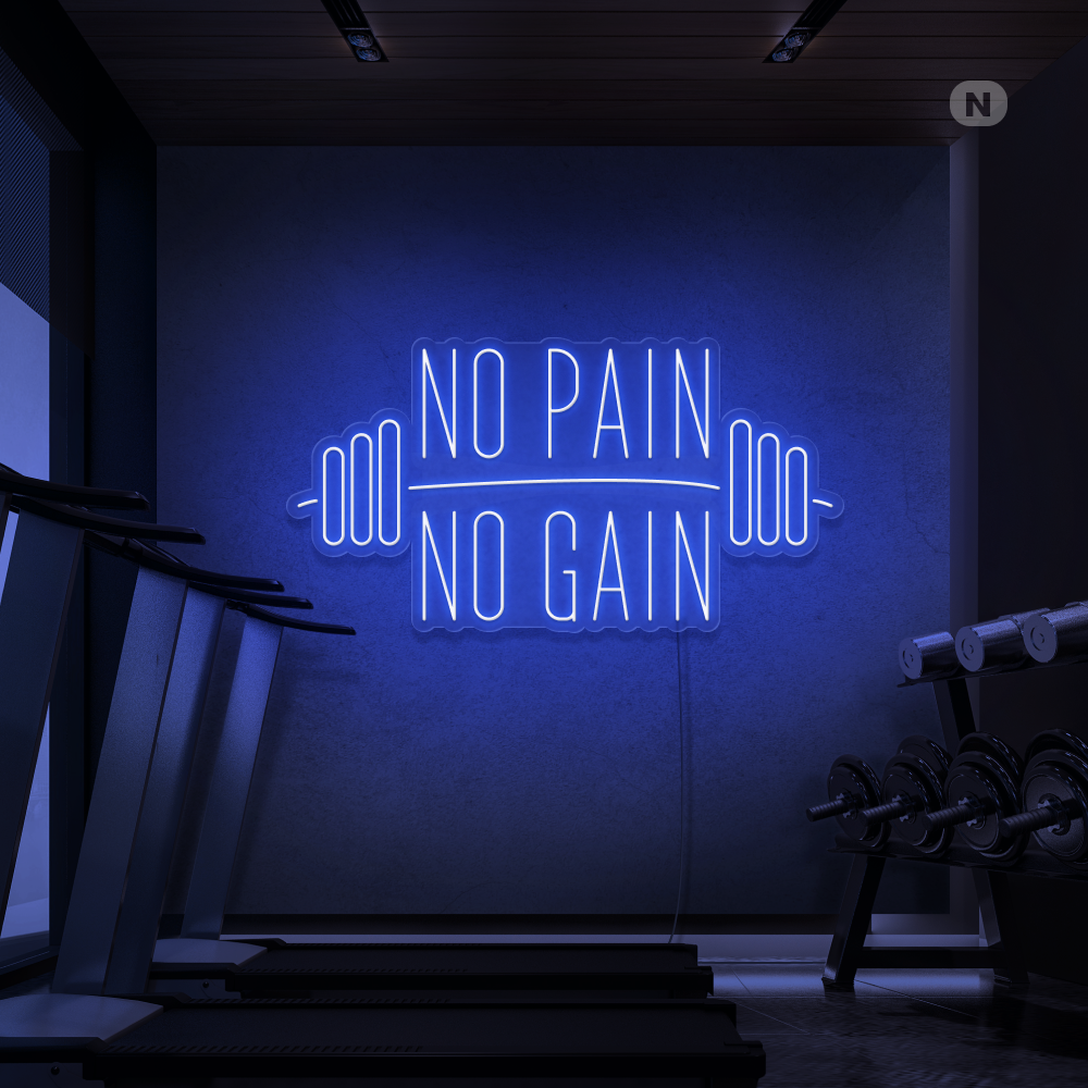 Insegna al neon No Pain No Gain (RGB)