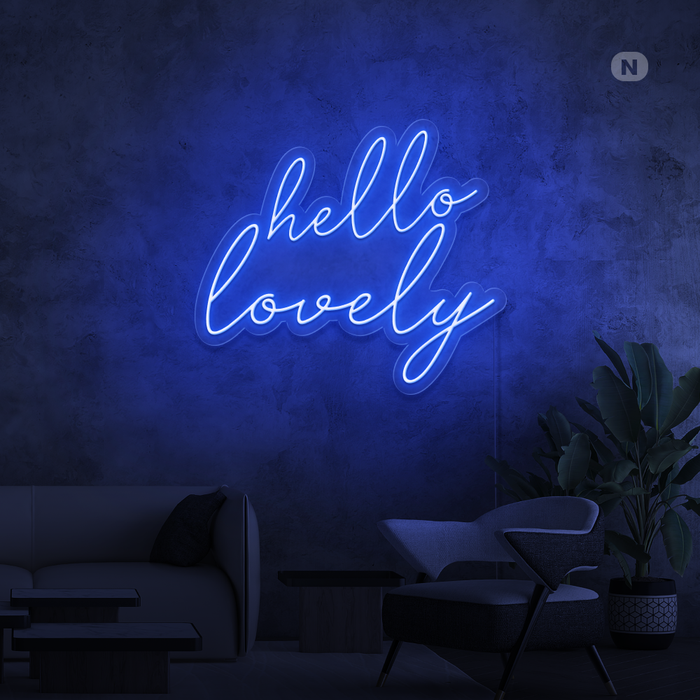 Insegna al neon Hello Lovely