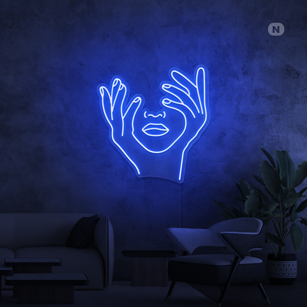 Insegna al neon Volto artistico