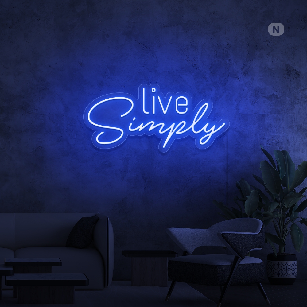Insegna al neon Live Simply
