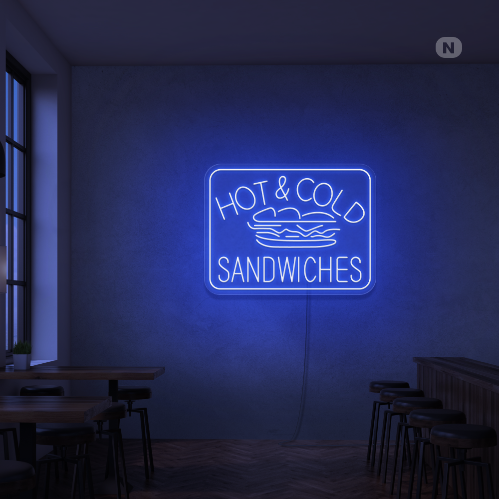 Insegna al neon Hot & Cold Sandwiches