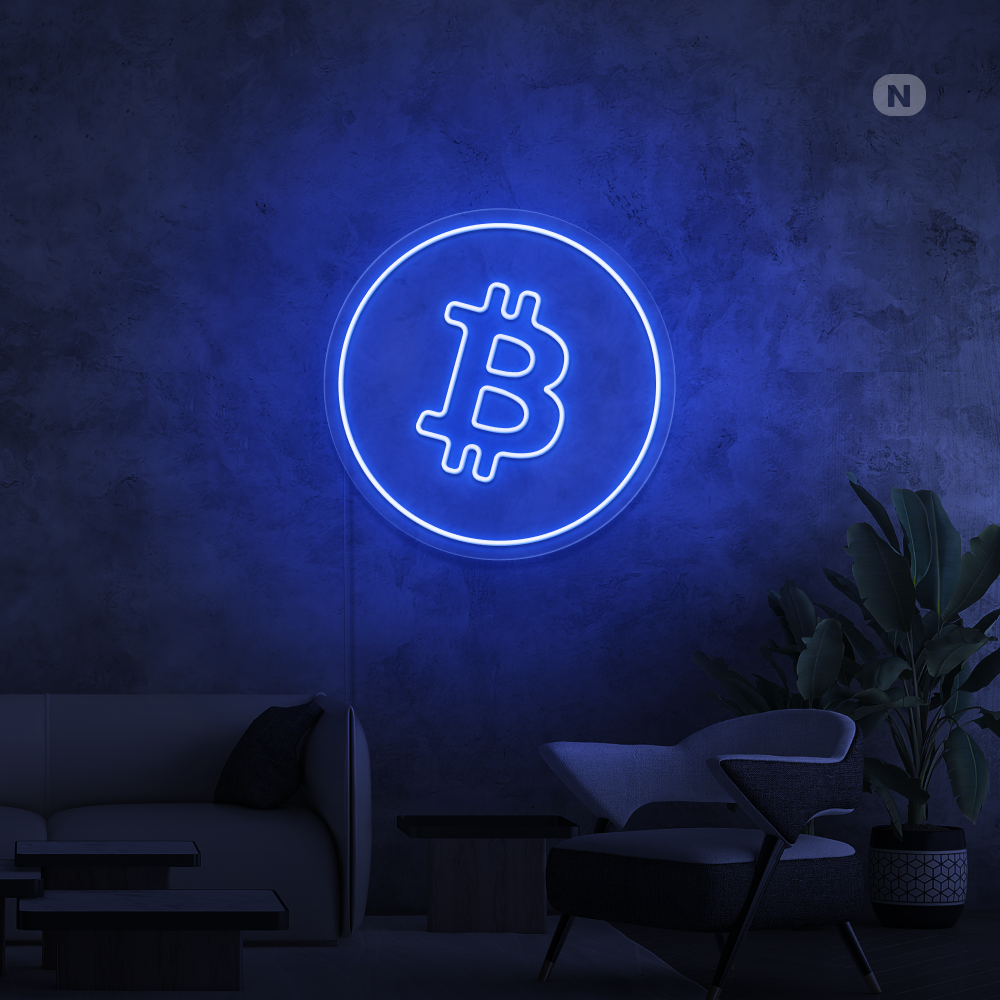 Insegna al neon Bitcoin