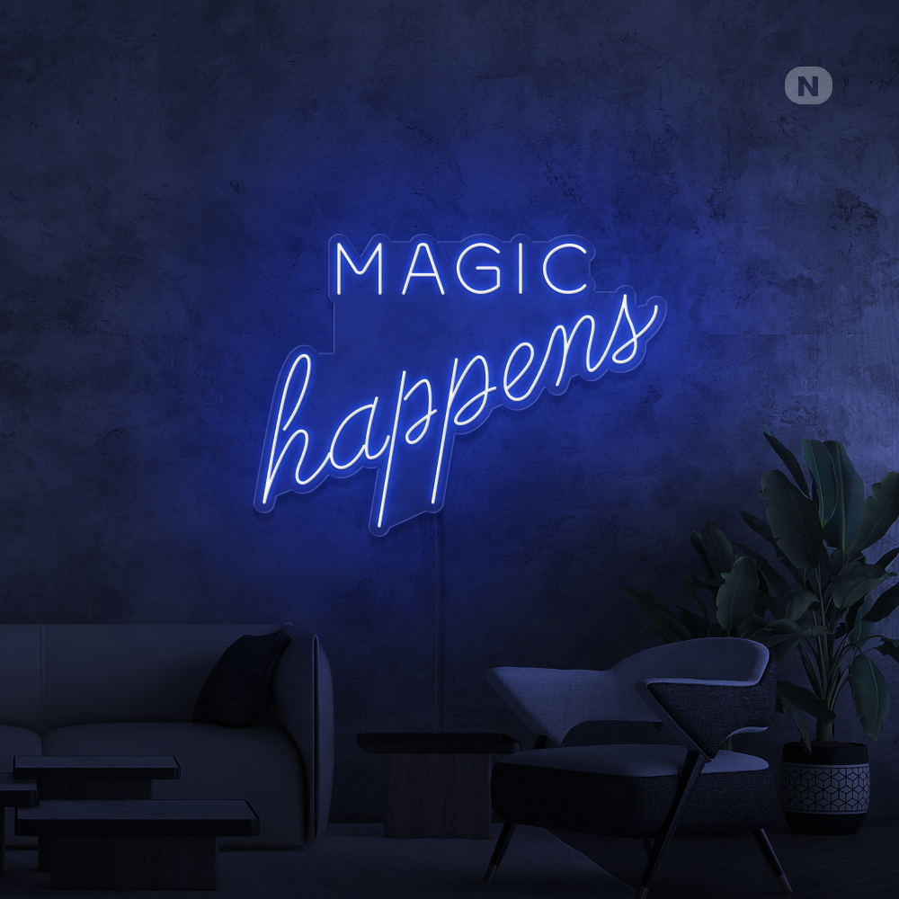 Insegna al neon Magic Happens