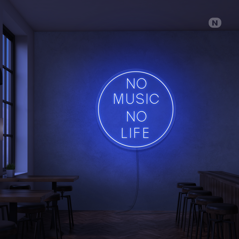 Insegna al neon No Music No Life