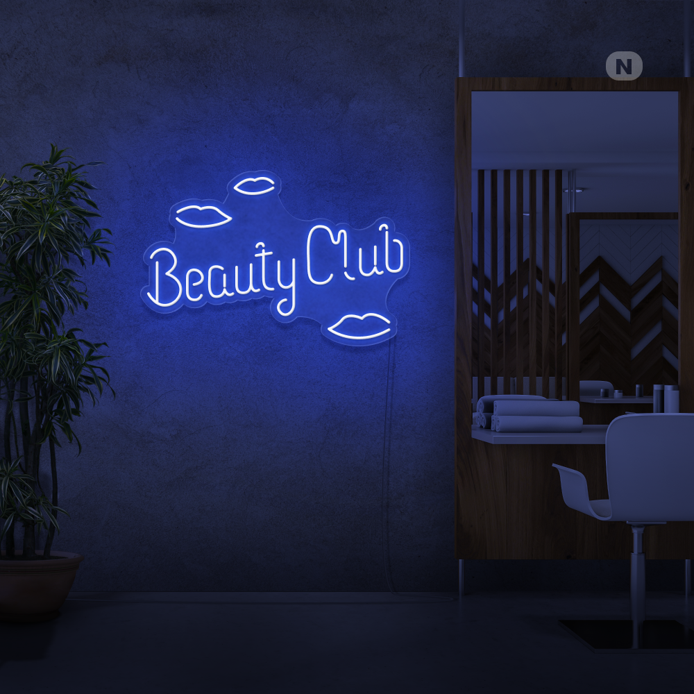 Insegna al neon Beauty Club