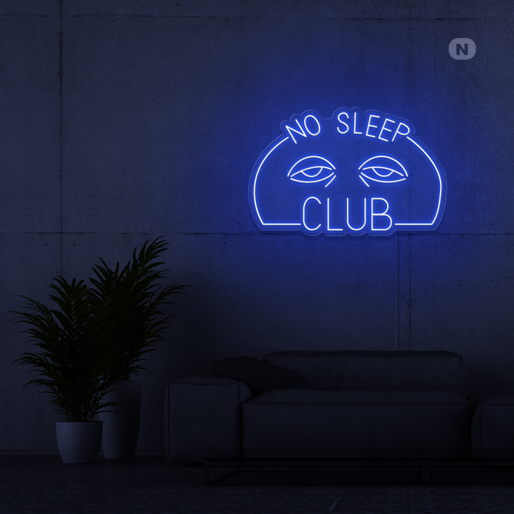 Insegna al neon No Sleep Club