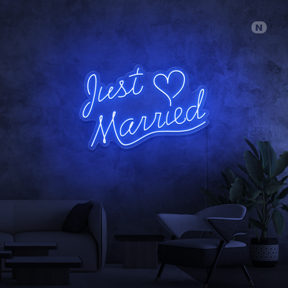 Insegna al neon Just Married