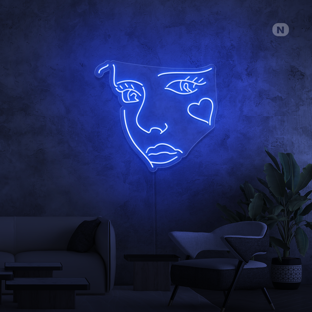 Insegna al neon Volto del Joker