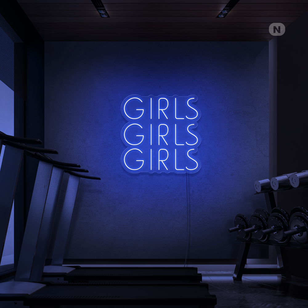 Insegna al neon Girls Girls Girls