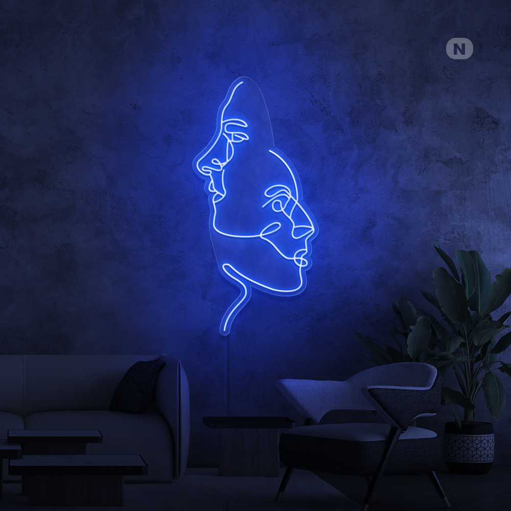 Insegna al neon Volti