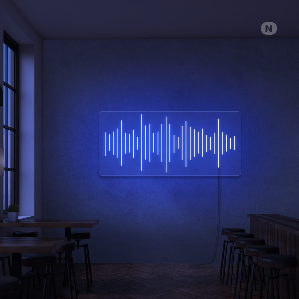 Insegna al neon Bar della musica