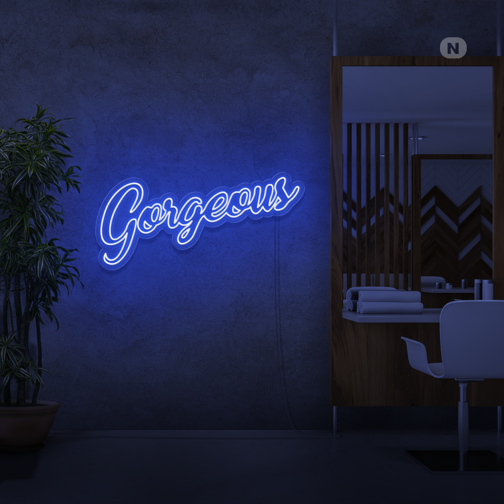 Insegna al neon Gorgeous