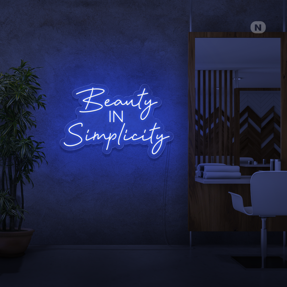 Insegna al neon Beauty in Simplicity