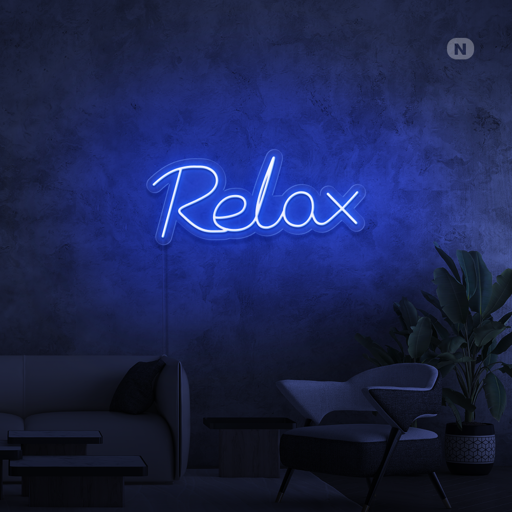 Insegna al neon Relax