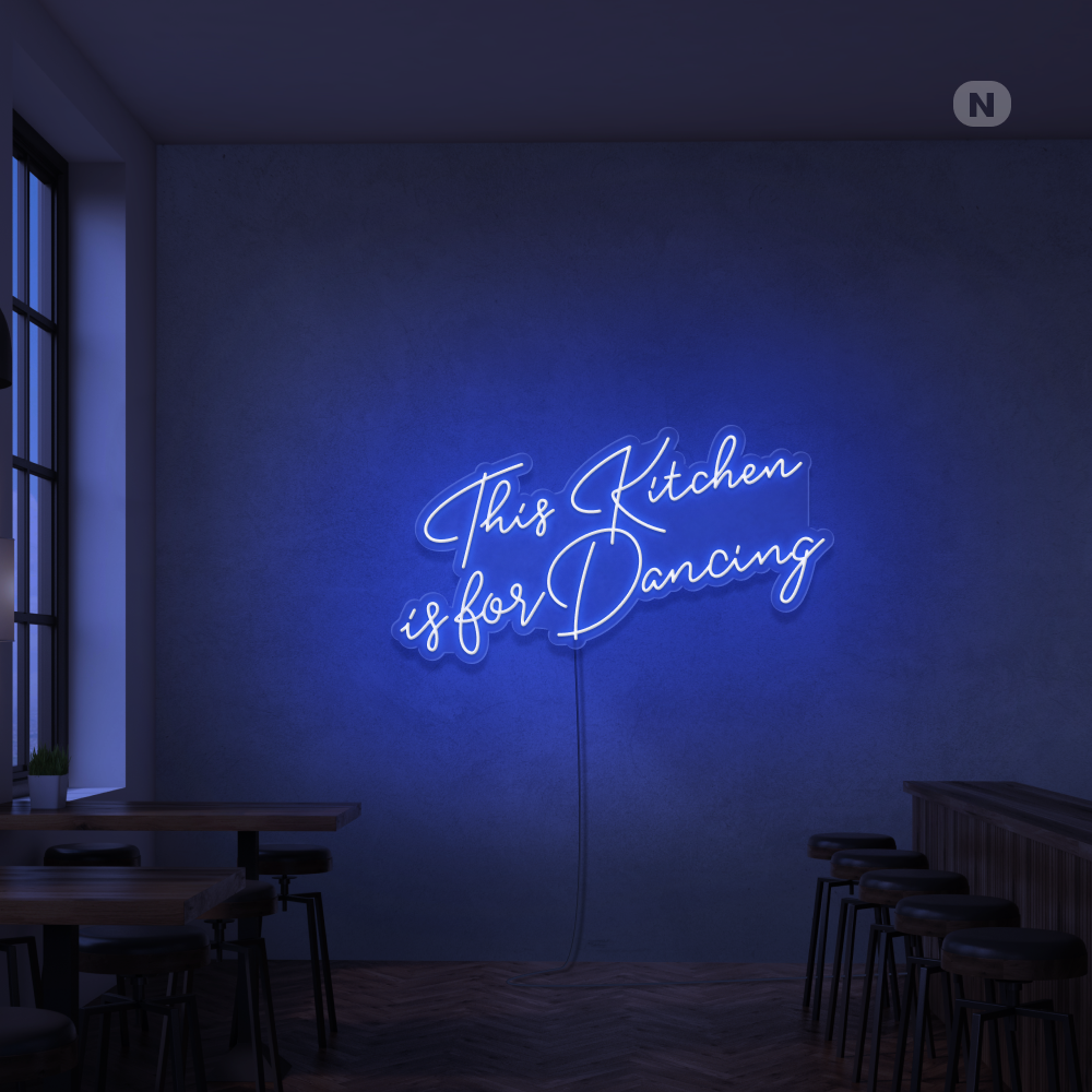 Insegna al neon This Kitchen is for Dancing