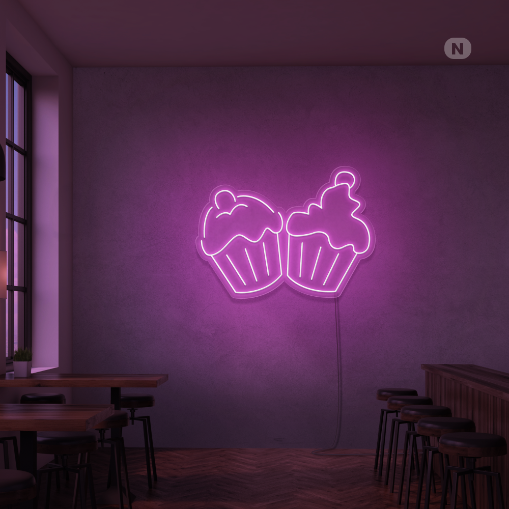 Insegna al neon Cupcakes