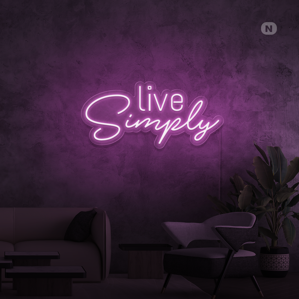 Insegna al neon Live Simply