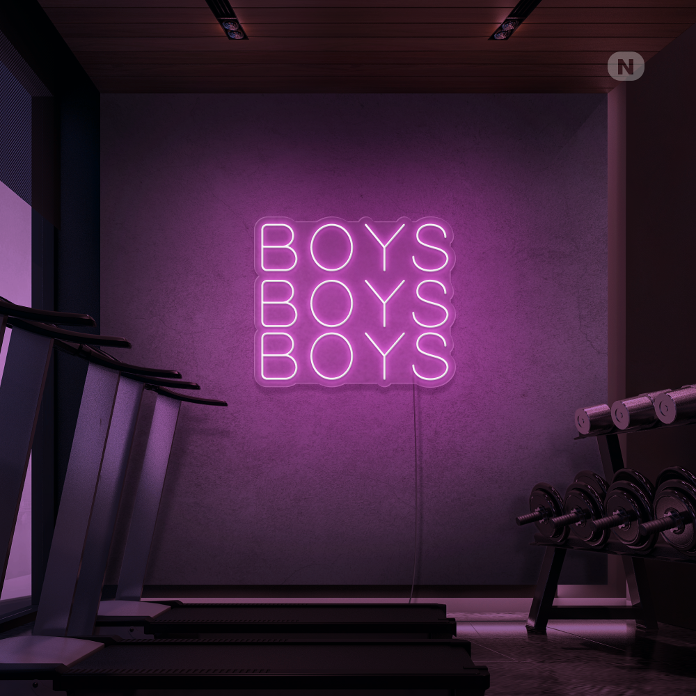 Insegna al neon Boys Boys Boys