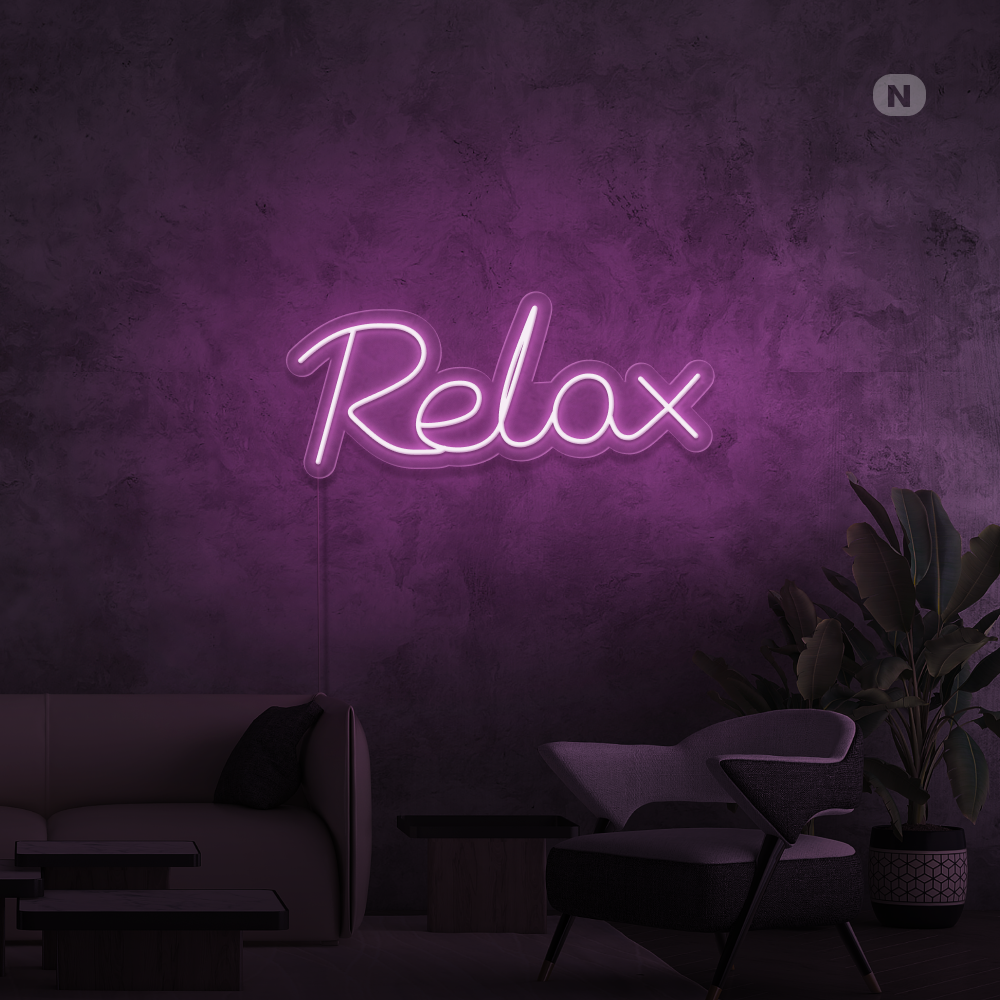 Insegna al neon Relax