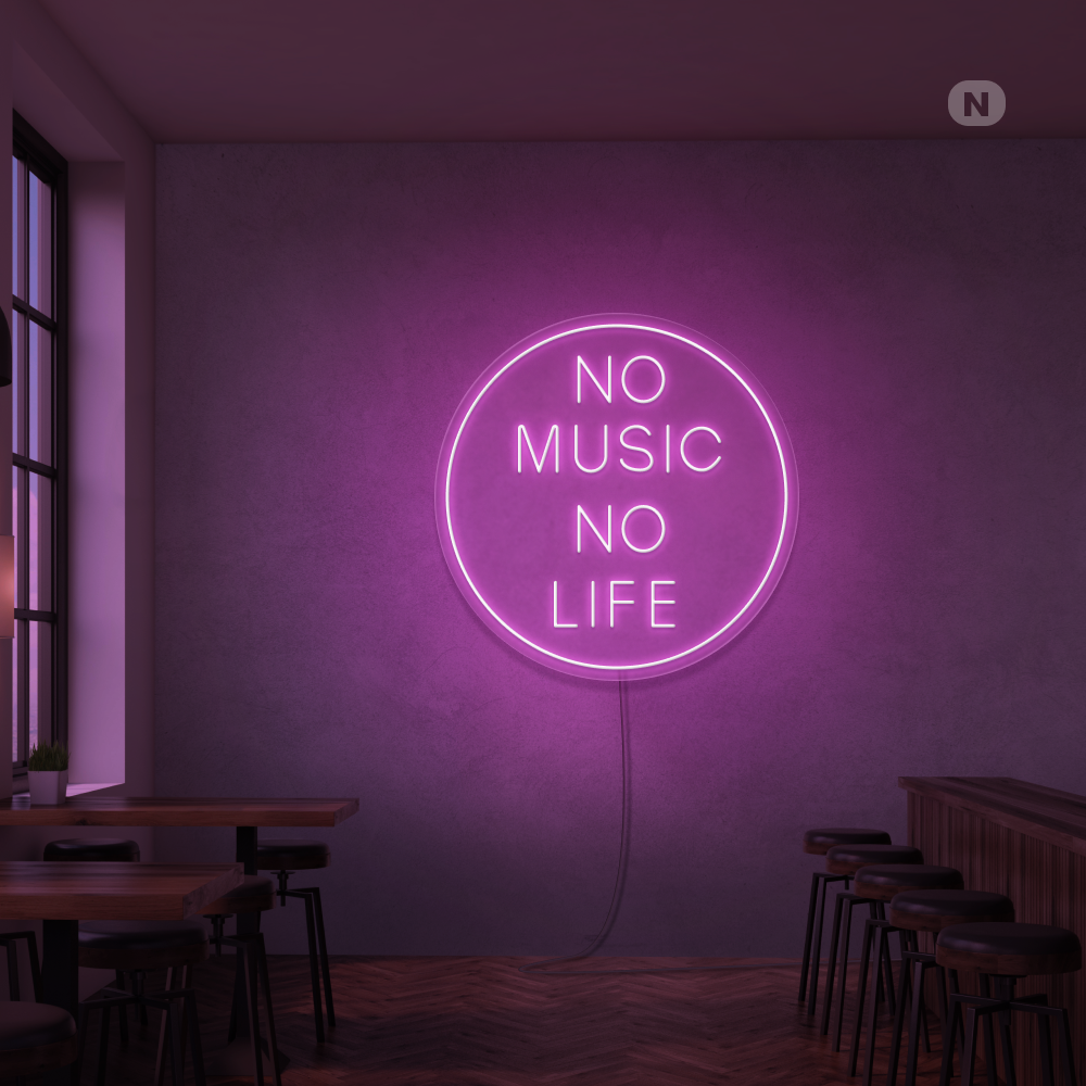 Insegna al neon No Music No Life