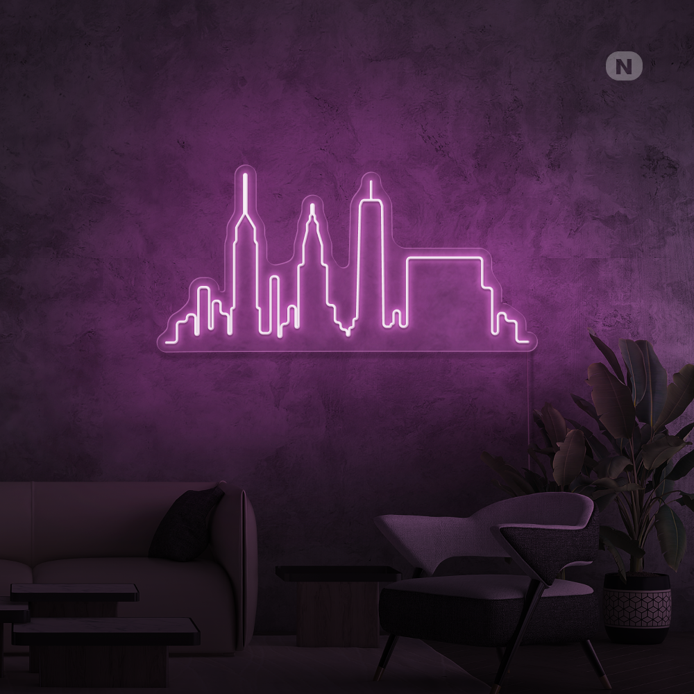 Insegna al neon Skyline New York